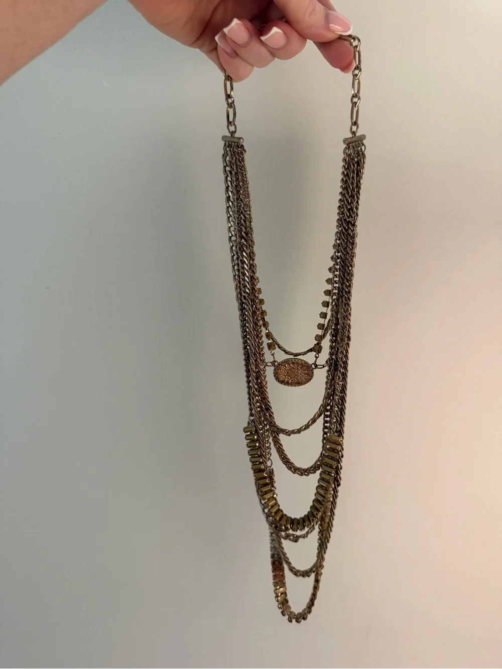 Free People Multi Strand Boho Statement Necklace